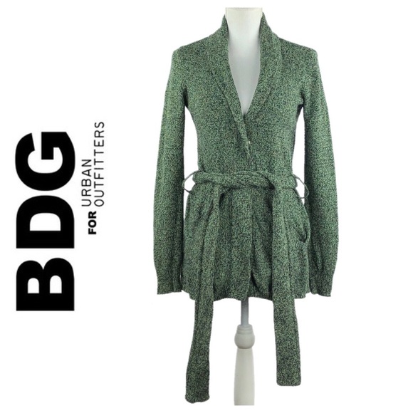 BDG Sweaters - URBAN OUTFITTERS | 'BDG' Green Sweater Cardigan